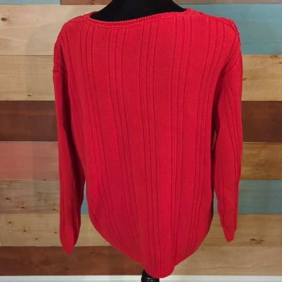 Large chunky cable knit sweater Liz Claiborne - Picture 3 of 4
